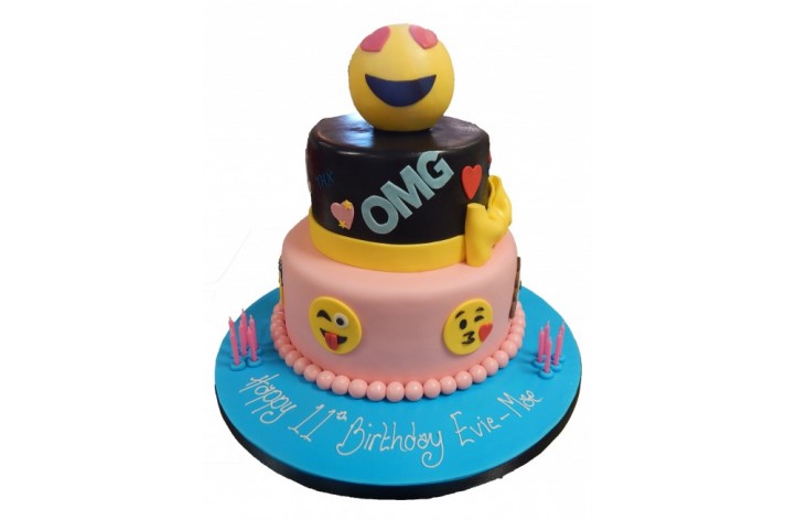 Emoji Tiered Cake